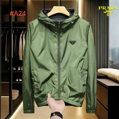 Prada Men’s Reversible Hooded Windbreaker #A67899