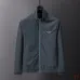 Prada Stand‑Collar Zip‑Up Jacket Men Casual Windproof Outerwear, Black, Bright Blue, Dark Gray #A68170