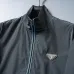Prada Stand‑Collar Zip‑Up Jacket Men Casual Windproof Outerwear, Black, Bright Blue, Dark Gray #A68170