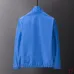Prada Stand‑Collar Zip‑Up Jacket Men Casual Windproof Outerwear, Black, Bright Blue, Dark Gray #A68170