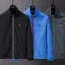 Prada Stand‑Collar Zip‑Up Jacket Men Casual Windproof Outerwear, Black, Bright Blue, Dark Gray #A68170