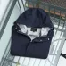 Prada Triangle Logo Hooded Full‑Zip Windbreaker Jacket, Navy #A68452