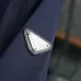 Prada Triangle Logo Hooded Full‑Zip Windbreaker Jacket, Navy #A68452