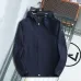 Prada Triangle Logo Hooded Full‑Zip Windbreaker Jacket, Navy #A68452