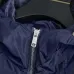 Prada Triangle Logo Hooded Full‑Zip Windbreaker Jacket, Navy #A68454