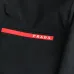 Prada Triangle Logo Red‑Tag Bomber Full‑Zip Jacket, Black #A68455