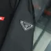 Prada Triangle Logo Red‑Tag Bomber Full‑Zip Jacket, Black #A68455