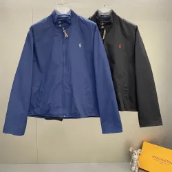 Ralph Lauren Corduroy Stand Collar Jacket with Small Logo Embroidery Jackets for Men and Women #B58783