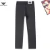 Armani Style Men's Black Denim Jeans, Embroidered Eagle Logo Straight‑Leg Stretch Business Casual Long Pants #A67612