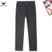 Armani Style Men's Black Denim Jeans, Embroidered Eagle Logo Straight‑Leg Stretch Business Casual Long Pants #A67612