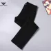 Armani Style Men's Black Slim Stretch Denim Jeans, Embroidered Eagle Logo Business Casual Long Pants #A67614