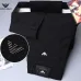 Armani Style Men's Black Slim Stretch Denim Jeans, Embroidered Eagle Logo Business Casual Long Pants #A67614