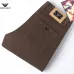 Armani Style Men's Brown Denim Jeans, Embroidered Eagle Logo Straight‑Leg Stretch Business Casual Pants #A67613