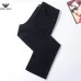 Armani Style Men's Dark Navy Denim Jeans, Embroidered Logo Pocket Straight Fit Stretch Business Casual Pants #A67611