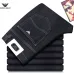 Armani Style Men's Raw Black Wash Denim Jeans, Eagle Logo Straight‑Leg Stretch Business Casual Pants #A67616