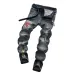 Nostalgic ripped appliqué locomotive men's jeans #99908622