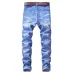 Nostalgic ripped motorcycle jeans Jeans for Men's Long Jeans #99908609