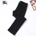 Burberry Style Men's Black Denim Jeans, Embroidered Logo Pocket Slim Stretch Business Casual Long Pants #A67610