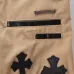 Chrome Hearts Checkered Cross Patch Denim Straight Pants, Khaki #A68220