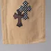 Chrome Hearts Checkered Cross Patch Denim Straight Pants, Khaki #A68220