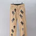 Chrome Hearts Checkered Cross Patch Denim Straight Pants, Khaki #A68220