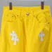 Chrome Hearts Cross Patch Straight Denim Jeans, Yellow #A68218