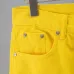 Chrome Hearts Cross Patch Straight Denim Jeans, Yellow #A68218