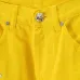 Chrome Hearts Cross Patch Straight Denim Jeans, Yellow #A68218