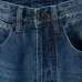 Gucci Side Web Stripe Vintage Wash Straight Leg Denim Jeans, Blue #A67845