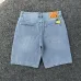Louis Vuitton SS26 Runway Logo Embroidered Denim Shorts #A67682