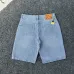 Louis Vuitton SS26 Runway Logo Embroidered Denim Shorts #A67683