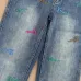 Louis Vuitton 26FW Colorful Letter Logo Embroidered Denim Long Pants #A69607