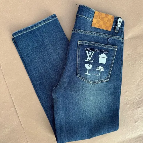 Louis Vuitton 26FW Pocket Printed Logo YKK Zip Denim Long Pants #A69612