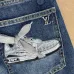 Louis Vuitton Embroidered Pocket Logo Straight Denim Jeans #A69601