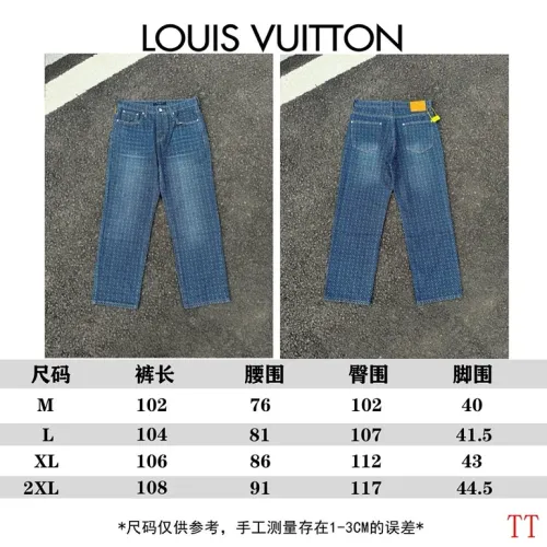 Louis Vuitton FW26 All Over Monogram Zip Straight Workwear Denim Jeans #A69606