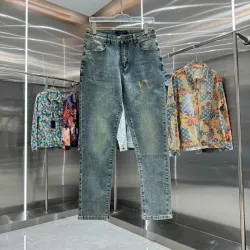 Louis Vuitton Jeans  Men's Luxury Brand Jeans Fashion Blue/Black #B54075