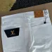 Louis Vuitton Monogram Embroidered White Straight Jeans #A69602