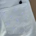 Louis Vuitton Monogram Embroidered White Straight Jeans #A69602