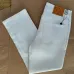 Louis Vuitton Monogram Embroidered White Straight Jeans #A69602