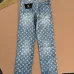Louis Vuitton SS26 All Over Monogram Print YKK Zip Denim Long Pants #A69608