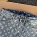 Louis Vuitton SS26 All Over Monogram Print YKK Zip Denim Long Pants #A69608