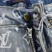 Louis Vuitton SS26 All Over Monogram Print YKK Zip Denim Long Pants #A69608