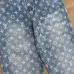 Louis Vuitton SS26 All Over Monogram Print YKK Zip Denim Long Pants #A69608