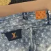Louis Vuitton SS26 All Over Monogram Print YKK Zip Denim Long Pants #A69608