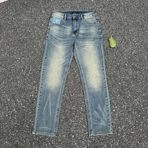 Louis Vuitton SS26 Fall Pocket Art Print Logo YKK Zipper Jeans #A67676