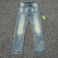 Louis Vuitton SS26 Fall Pocket Print Logo YKK Zipper Jeans #A67675