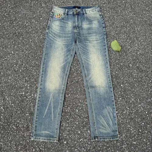 Louis Vuitton SS26 Fall Pocket Print Logo YKK Zipper Jeans #A67675