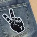 Louis Vuitton SS26 Pocket Hand Logo Embroidered YKK Zip Denim Pants #A69617