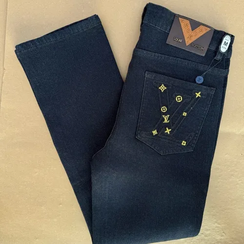 Louis Vuitton SS26 Spring Pocket Embroidered Straight Denim Jeans #A69604