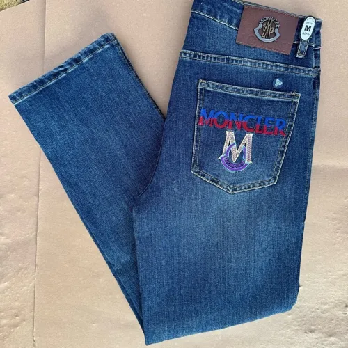 Moncler SS26 Pocket Embroidered Logo Denim Jeans #A69610